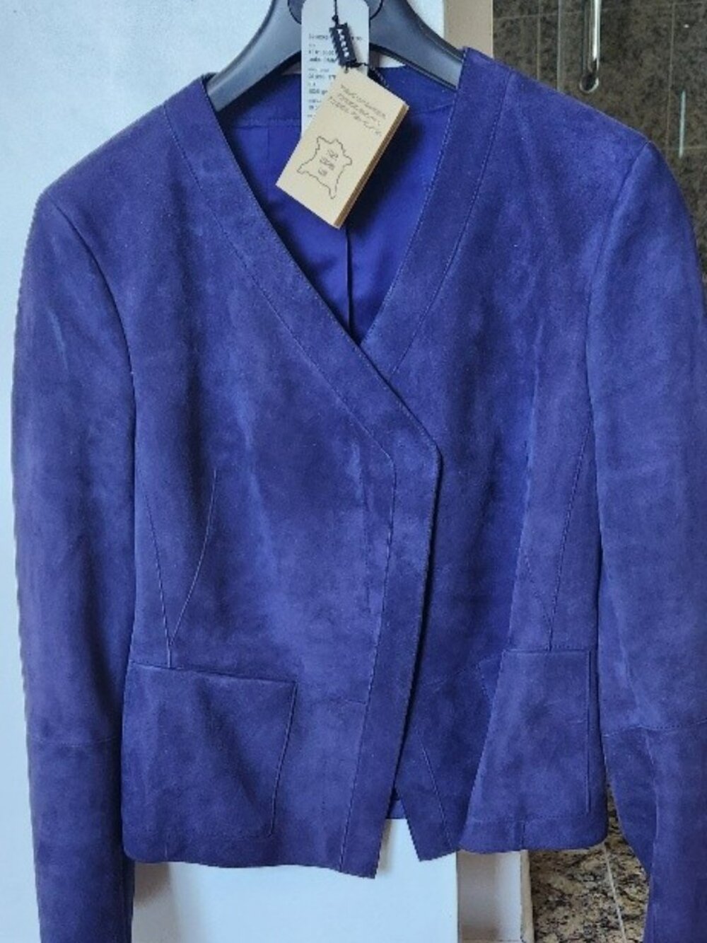 Akris Genuine Goat Suede Zippered Jacket size 4 with tags